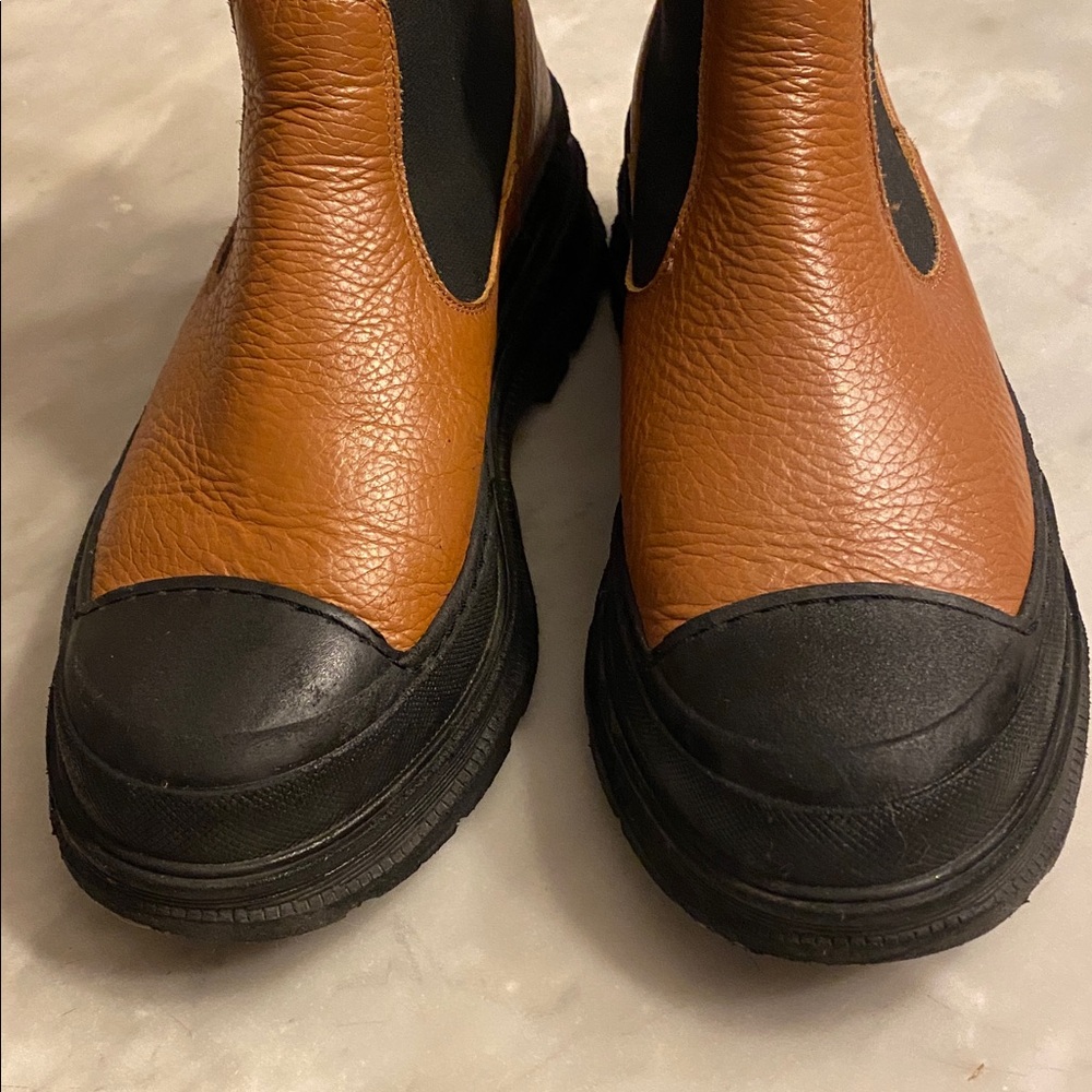 INTENTIONALLY BLANK Black and Brown Ankle Boots - Picture 6 of 8